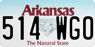 AR license plate 514WGO