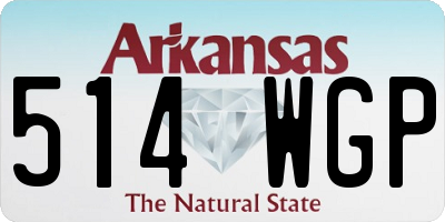 AR license plate 514WGP