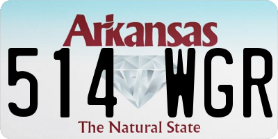 AR license plate 514WGR