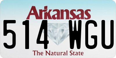 AR license plate 514WGU