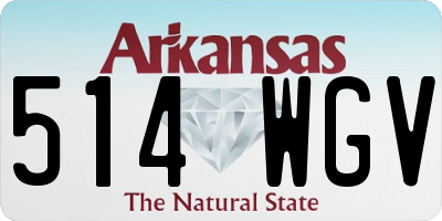 AR license plate 514WGV