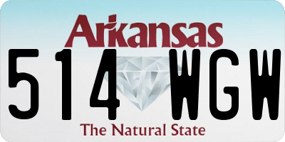 AR license plate 514WGW