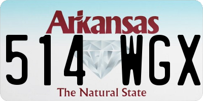 AR license plate 514WGX