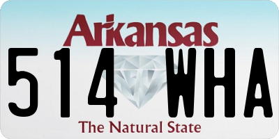 AR license plate 514WHA