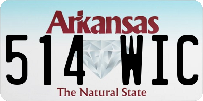 AR license plate 514WIC