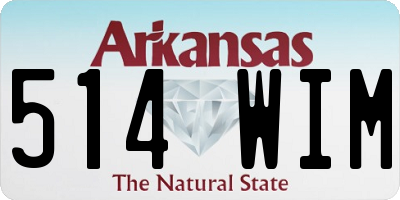 AR license plate 514WIM