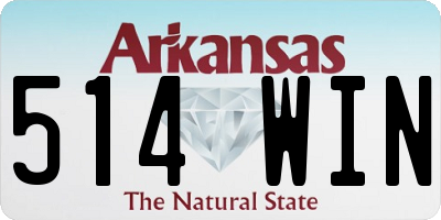 AR license plate 514WIN