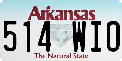 AR license plate 514WIO