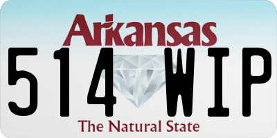 AR license plate 514WIP