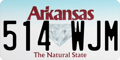 AR license plate 514WJM