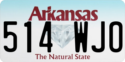 AR license plate 514WJO