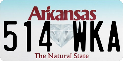 AR license plate 514WKA