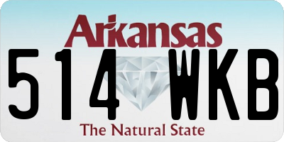 AR license plate 514WKB