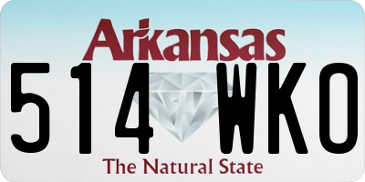 AR license plate 514WKO