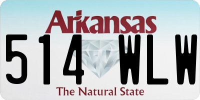 AR license plate 514WLW