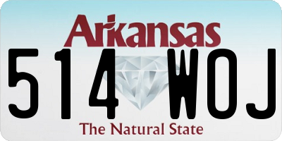 AR license plate 514WOJ