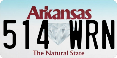 AR license plate 514WRN
