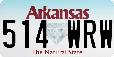 AR license plate 514WRW