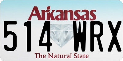 AR license plate 514WRX