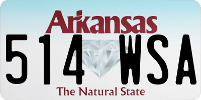 AR license plate 514WSA