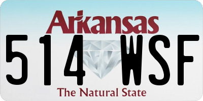 AR license plate 514WSF
