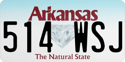 AR license plate 514WSJ