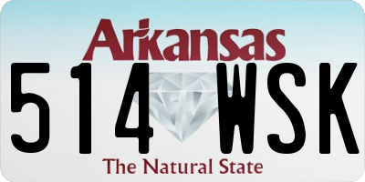 AR license plate 514WSK