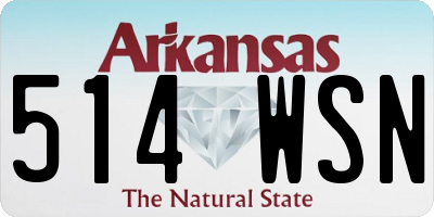 AR license plate 514WSN