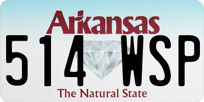 AR license plate 514WSP