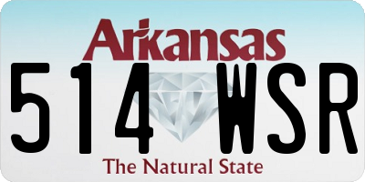 AR license plate 514WSR