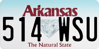 AR license plate 514WSU