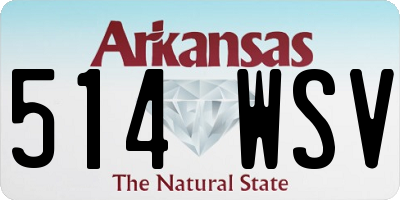 AR license plate 514WSV