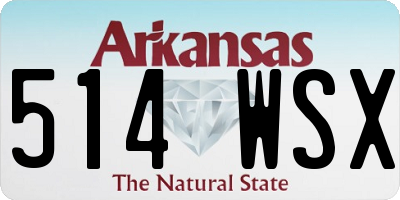 AR license plate 514WSX