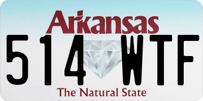 AR license plate 514WTF