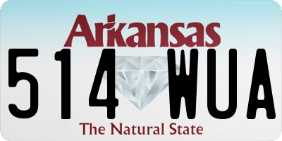 AR license plate 514WUA