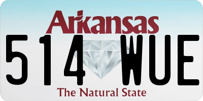 AR license plate 514WUE