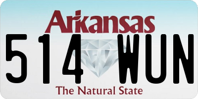 AR license plate 514WUN