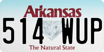 AR license plate 514WUP