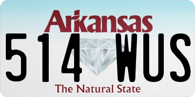 AR license plate 514WUS