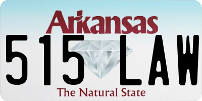 AR license plate 515LAW