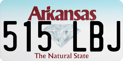 AR license plate 515LBJ
