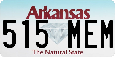 AR license plate 515MEM