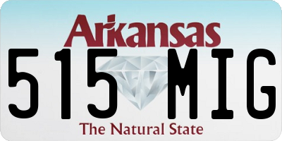 AR license plate 515MIG