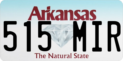 AR license plate 515MIR