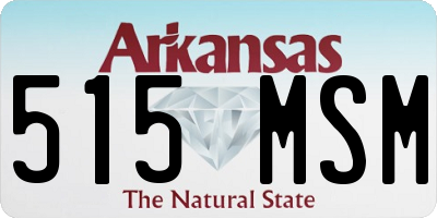 AR license plate 515MSM