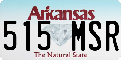 AR license plate 515MSR