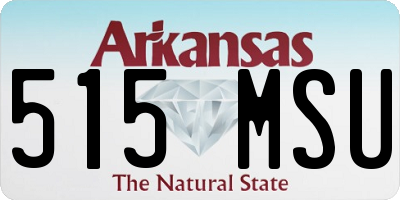AR license plate 515MSU