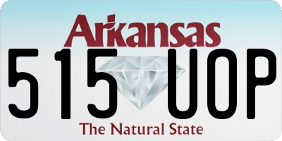 AR license plate 515UOP