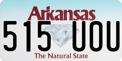 AR license plate 515UOU