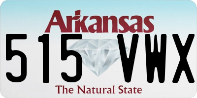 AR license plate 515VWX
